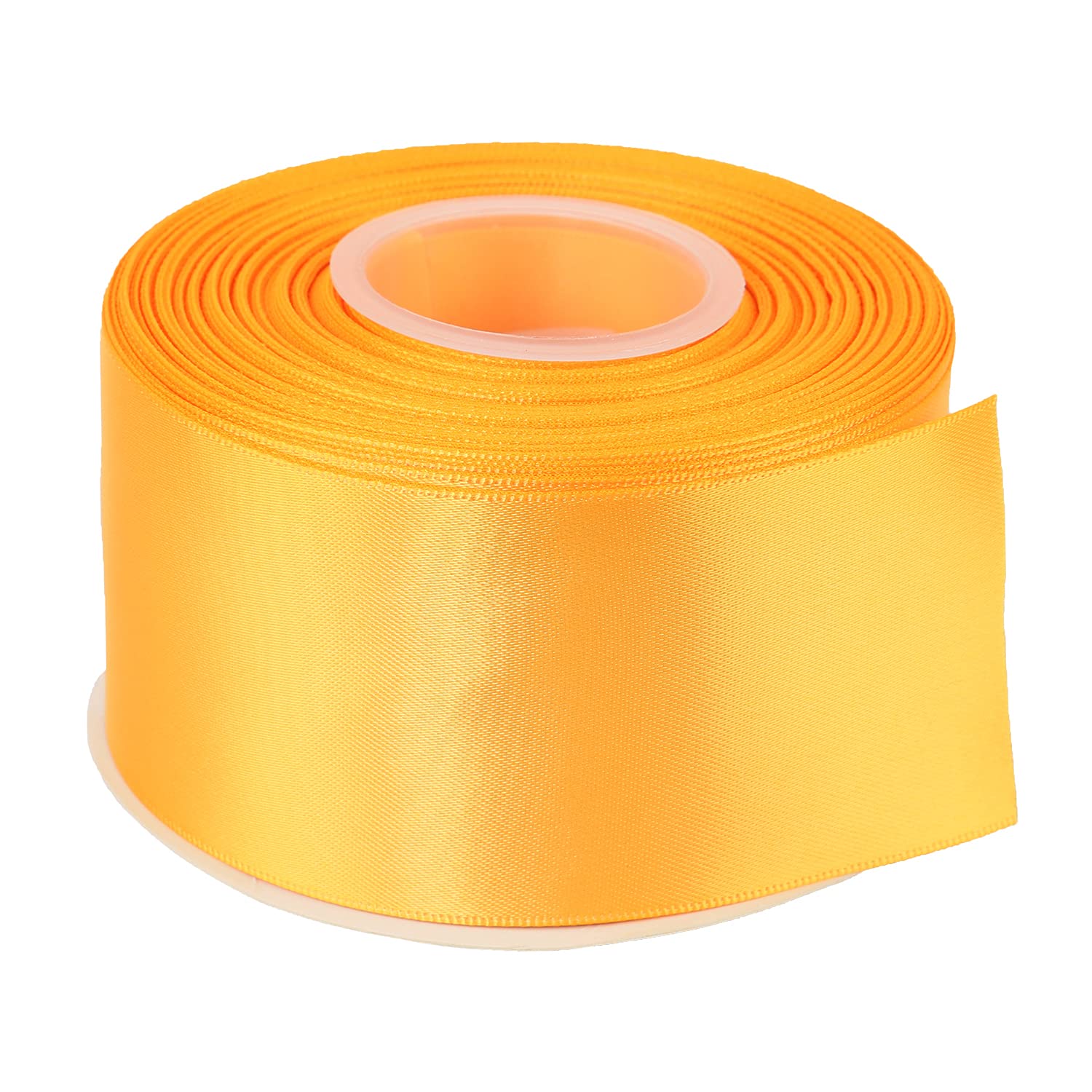 Joycrosso 50mm Double Faced Satin Ribbon 22 Meters-Roll Set for Gift Wrapping Party Favor Hair Braids Baby Shower Decoration Craft Supplies, Yellow Gold