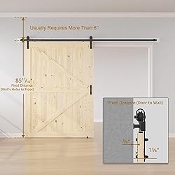 SMARTSTANDARD 54in x 84in Sliding Barn Door with