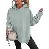 ANRABESS Womens Oversized Hoodies Long Sleeve Fleece Side Slit Hooded Sweatshirts Pullover 2026 Fall Outfits Y2K Clothes