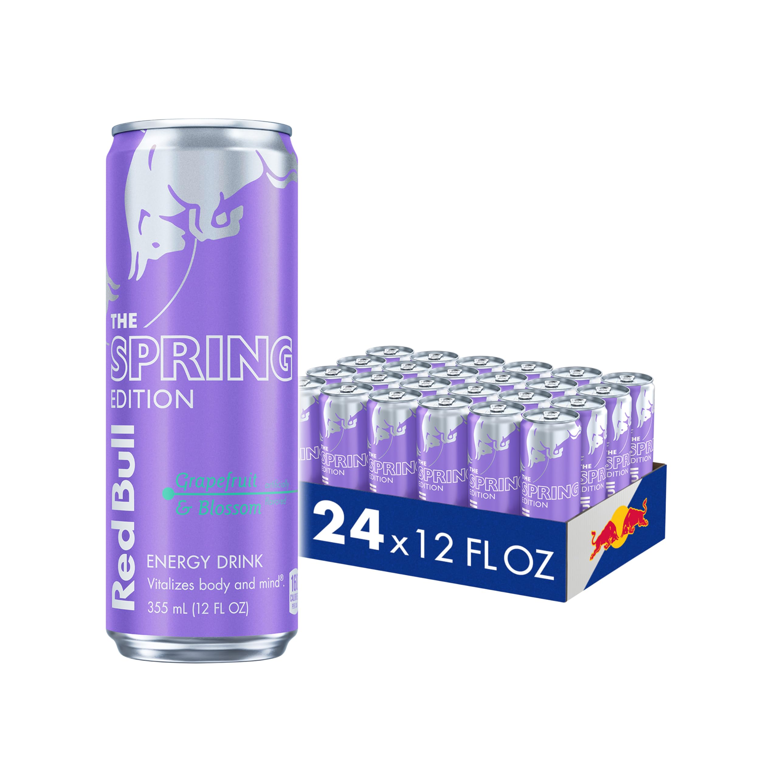 Photo 1 of 14pcs only exp date 12/2025----Red Bull Grapefruit and Blossom Energy Drink, with 114 mg Caffeine plus Taurine & B Vitamins, 12 Fl Oz,