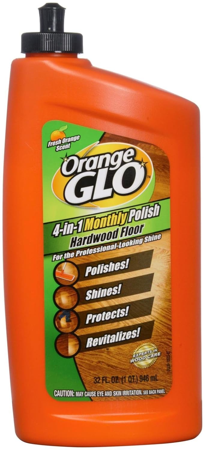 Orange Glo 4 In 1 Monthly Hardwood Floor Polish Orange 32 Oz