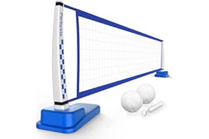 PERBYSTE Pool Volleyball Net, Pool Volleyball Set for Inground Pools, 2 Water Volleyballs and 1 Pump, Swimming Pool Games for Adults Teens, Splash Pool Party Fun