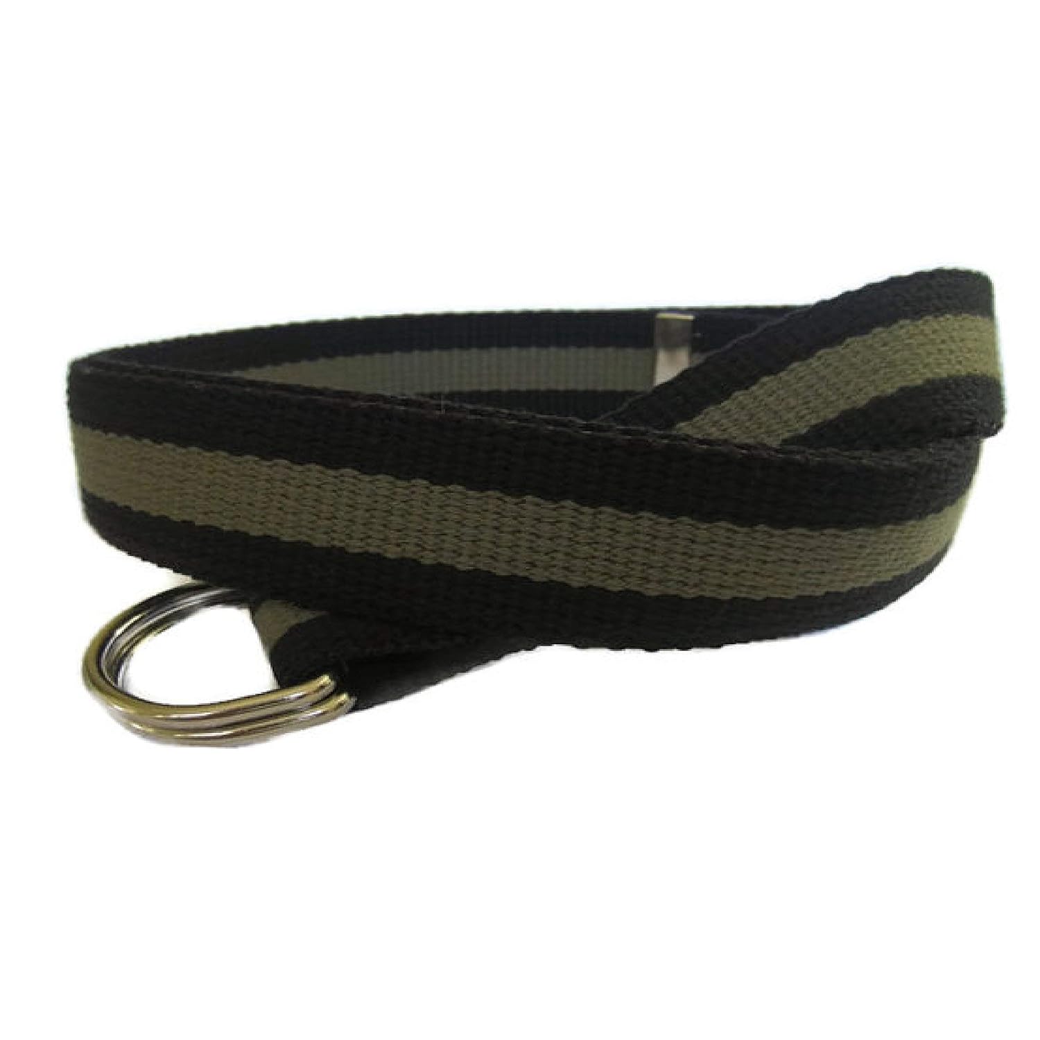 striped canvas belt