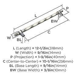 Amerock | Cabinet Pull | Polished Nickel/Black