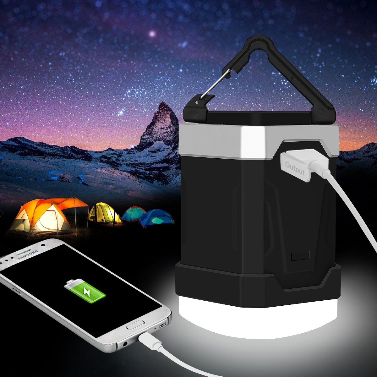 Camping Lantern 5 Modes 13000mAh Portable LED Emergency Lantern Power