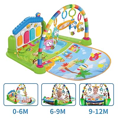 Buy Wyswyg Baby Play Mat For Floor Baby Play Gym Activity Mat Infant Toys 0 Months Kick And Play Piano Gym Activity Center For Baby With Music And Light Online In Italy