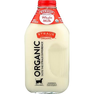 STRAUS FAMILY CREAMERY Organic Whole Milk, 64 FZ