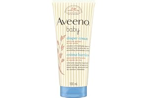 Aveeno Baby Diaper Cream – Oat Extract, Almond Oil, Zinc Oxide – Sensitive Dry Skin – 100ml, Fragrance Free