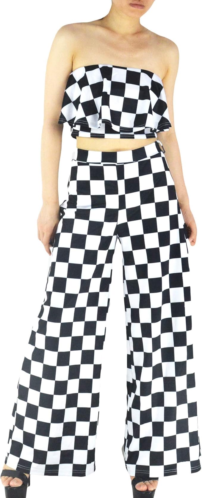 tube top with flowy pants