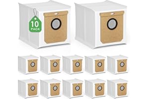 ISINLIVE 10 Pack Replacement Dust Bags for eufy L60 SES L50 SES Robot Vacuum, 2.5L Replacement Bags for Haier H9+, Conga Home 10000, 8090 Ultra, 9090 AI Vacuum Cleaner