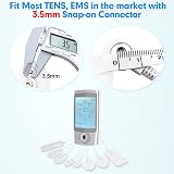 LiteTour 20 Pieces TENS Electrodes 3.5mm Snap Small Medium Large Pads view 5