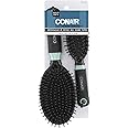 Conair Professional Full & Mid Size Nylon Cushion Brush Set Colors May Vary