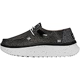 HEYDUDE Wendy Peak Chambray Black Size 4 | Womens Shoes | Womens Slip-on Loafers | Comfortable & Light-Weight