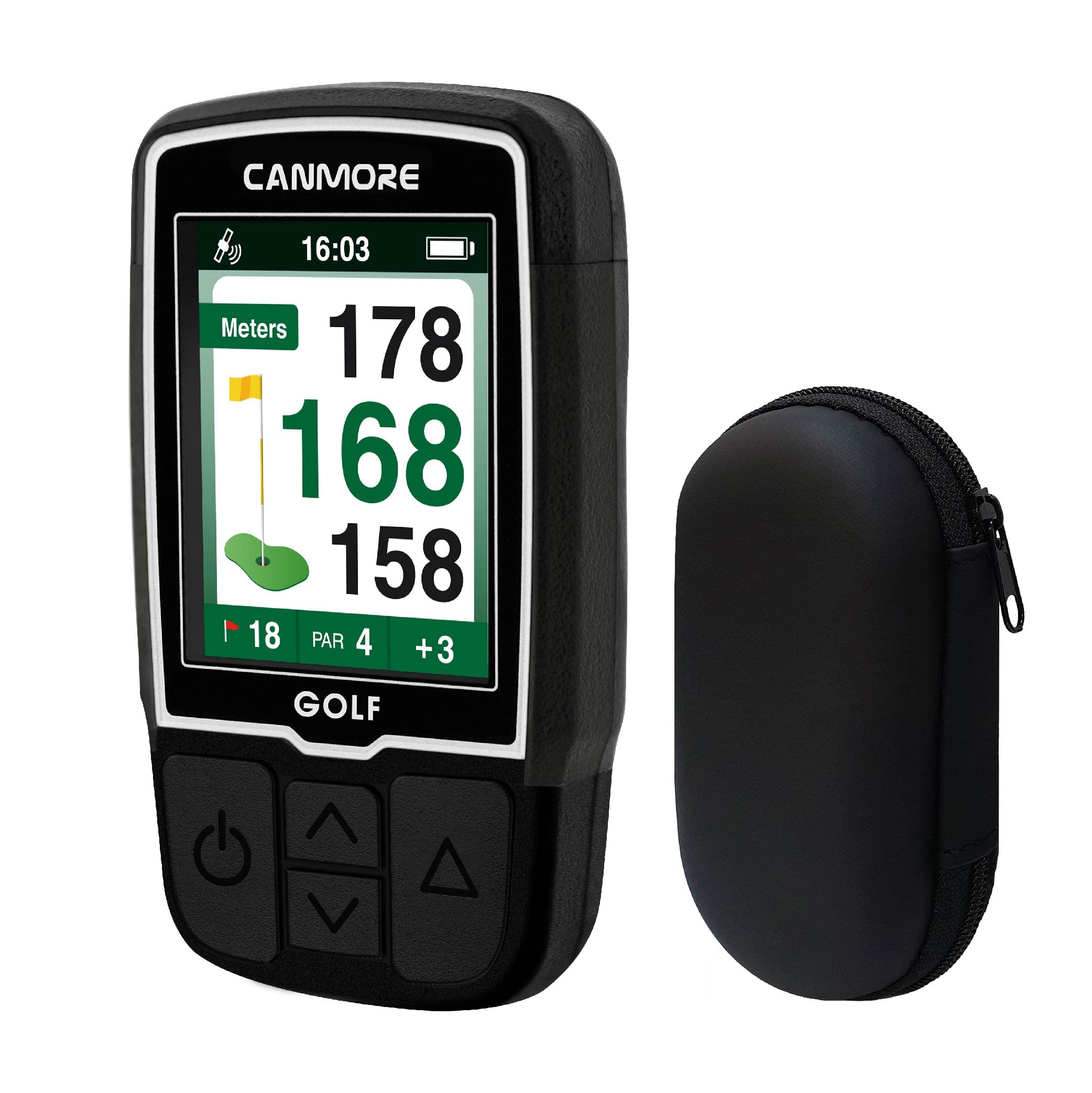 CANMORE HG200 Handheld Golf GPS & Case - Essential Golf Course Data and Score Sheet - Minimalist & User Friendly - 41,000+ Free Courses Worldwide and Growing