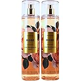Bath & Body Works Fine Fragrance Mist, Set of 2 Bottles, 8oz Per Bottle (Rose)
