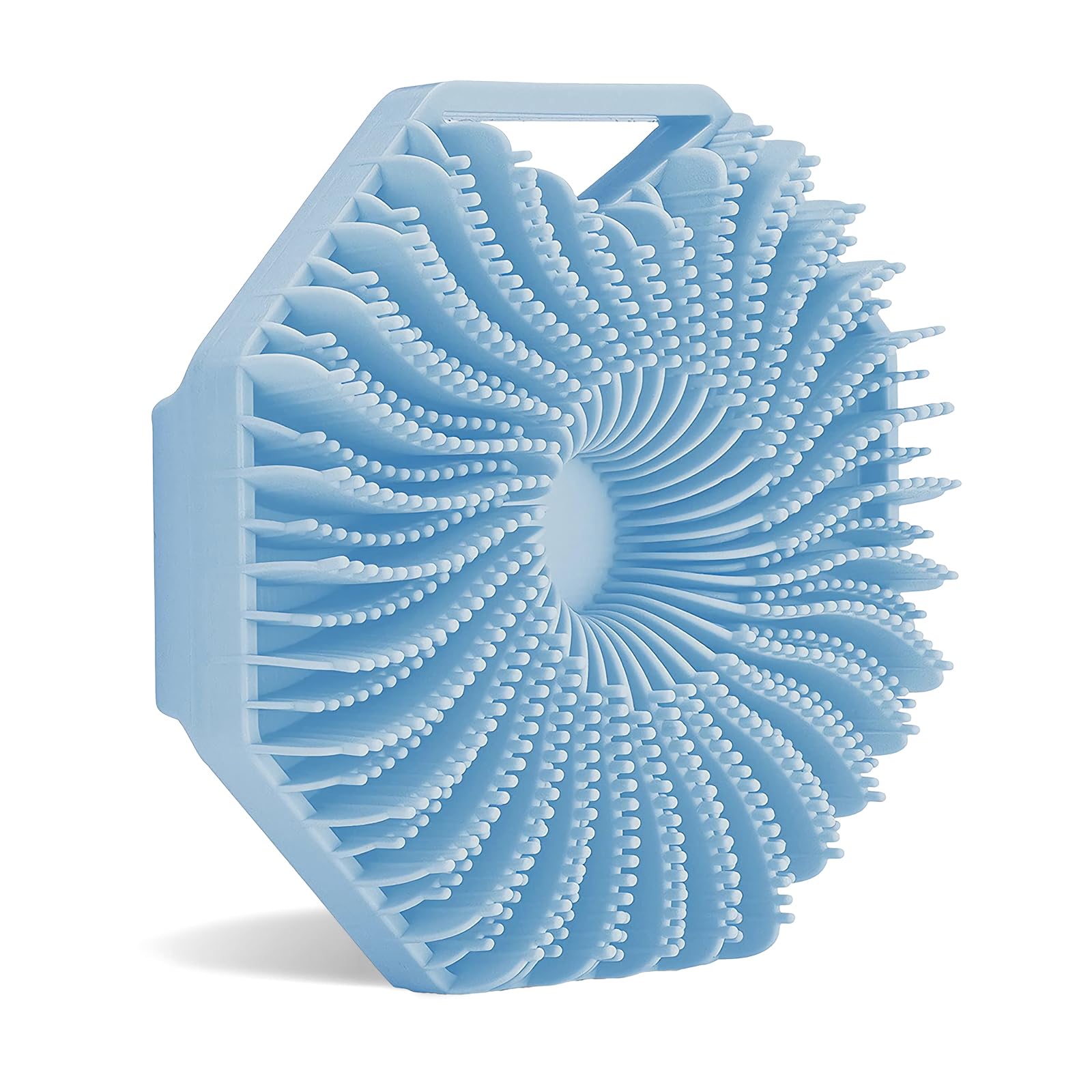 Antimicrobial Silicone Body Scrubber, Exfoliating Shower Scrubber for Sensitive Skin, Eco Friendly (Blue)