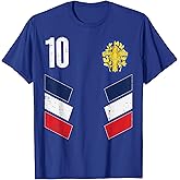 France Number 10 French Soccer Men Women Boys Girls Kids T-Shirt