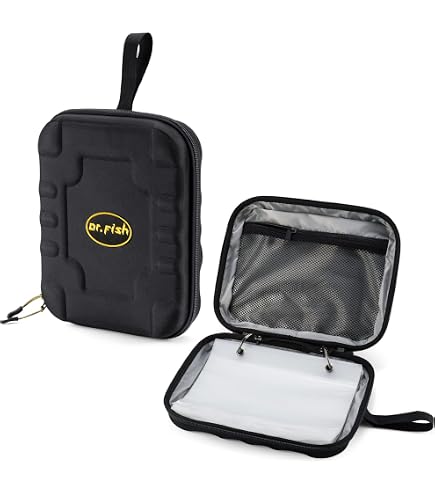 Soft Bait Organizer Dr.Fish Binder - Hard Cover With 8 Waterproof PVC ...