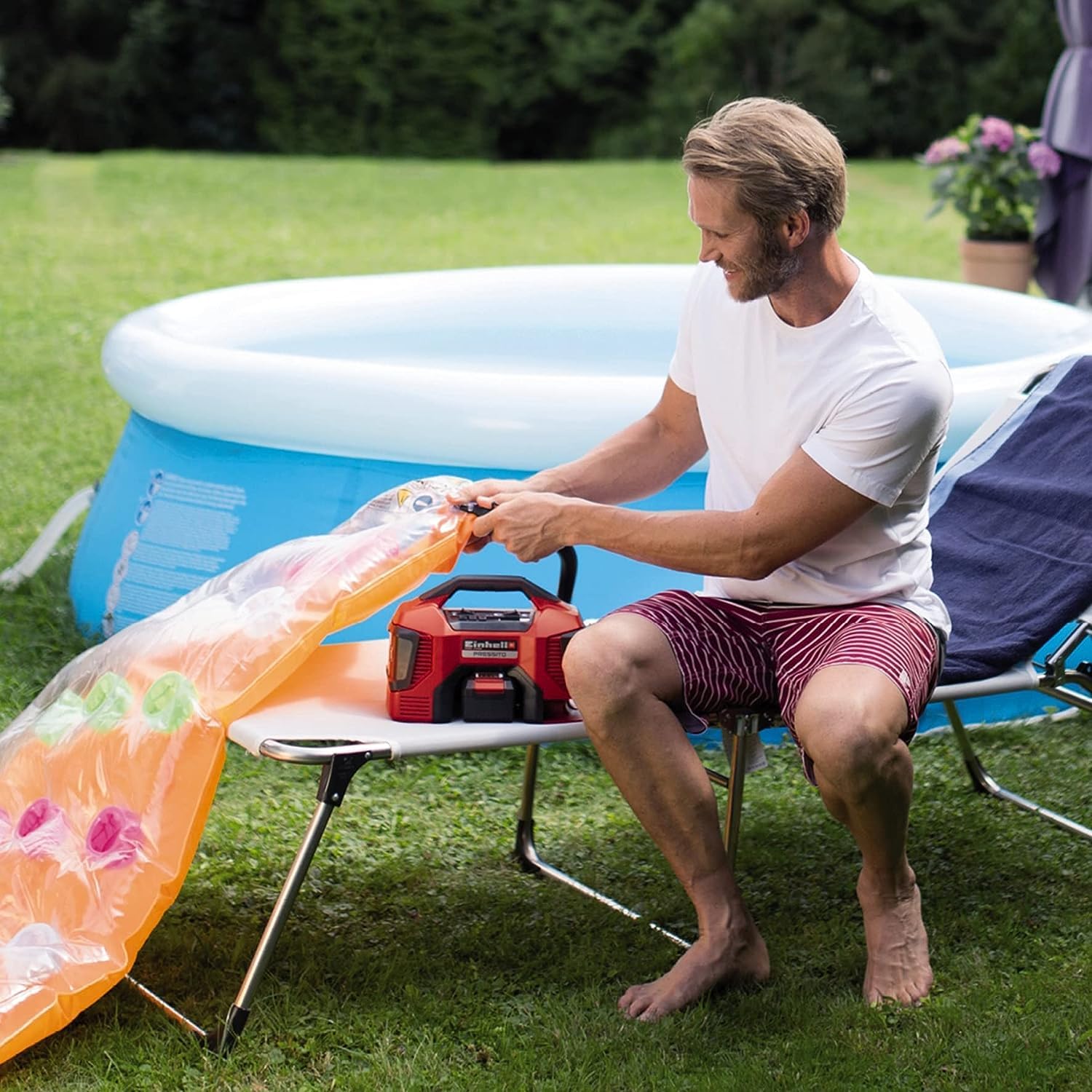 Einhell Hybrid-Kompressor PRESSITO Power X-Change (18 V, max. 11 bar, 31 cm Schlauchlänge, inkl. 3-tlg. Adapter-Set, ohne Akku) 4