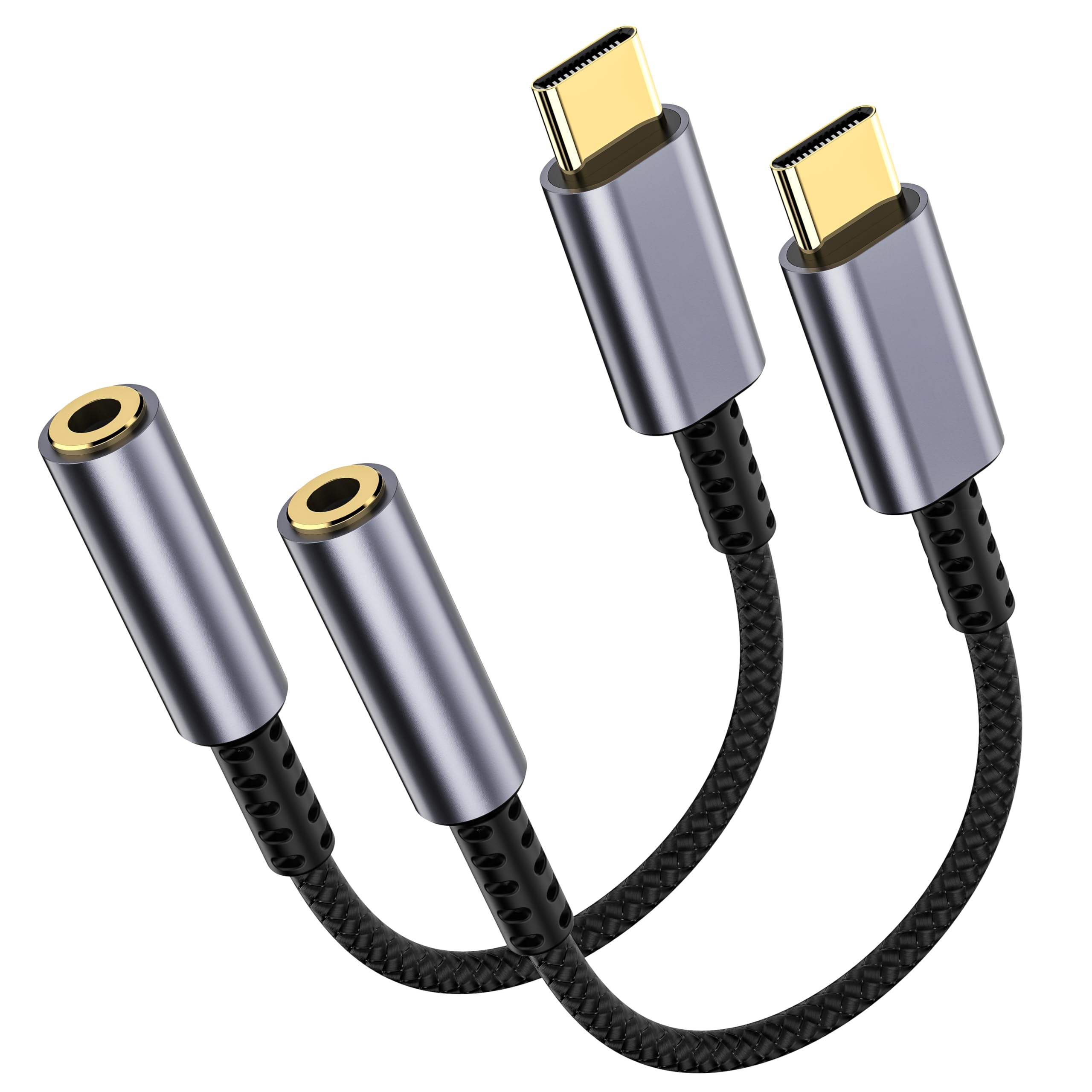 Photo 1 of LERTOSEN 2 Pack USB C to 3.5mm Headphone Jack Adapter – HiFi Audio Dongle, Type C to Aux Female Cable Cord Compatible with iPhone 17/16/15 Pro Max, Samsung S25/S24/S23, iPad Pro, Pixel, MacBook