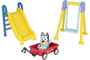 Bluey Park Playset 2.5" Figure, Wagon, Swing Set, and Slide