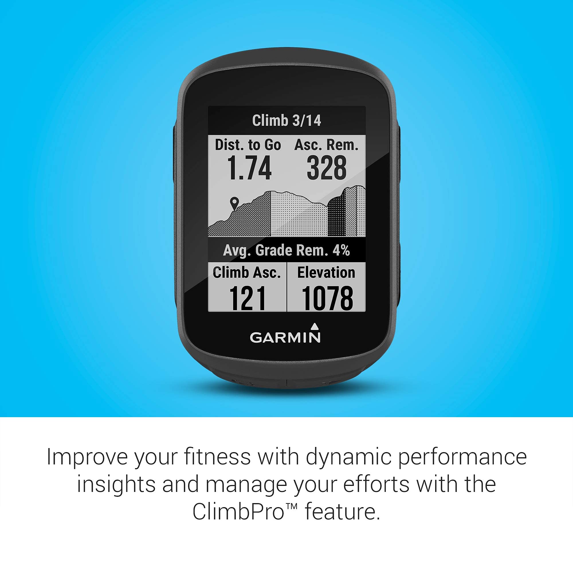 Garmin Edge 130 Plus, GPS Cycling/Bike Computer, Download Structure Workouts, ClimbPro Pacing Guidance and More (010-02385-00) (Renewed)
