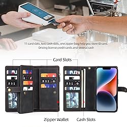 TwoHead for iPhone 14 Plus Wallet Case with Card