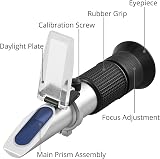 Proster Brix Refractometer ATC 0-80% Hand Held with 3 Pips for Sugar Content view 2