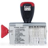 ExcelMark 12 Phrase Dater Rubber Stamp