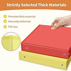 SUNEE 3 Ring Binder 1.5 Inch 1 Pack, Clear View