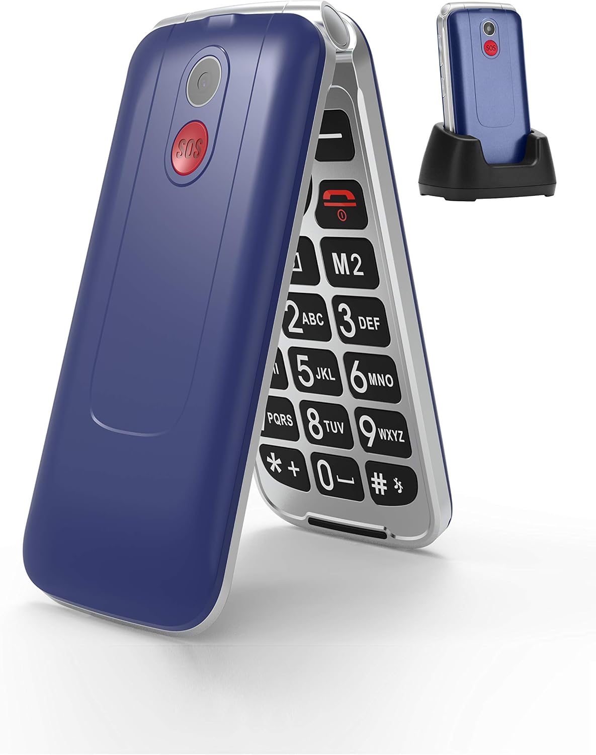 3G Big Button Mobile Phone for Elderly,Dual Sim Free Basic Mobile Phone