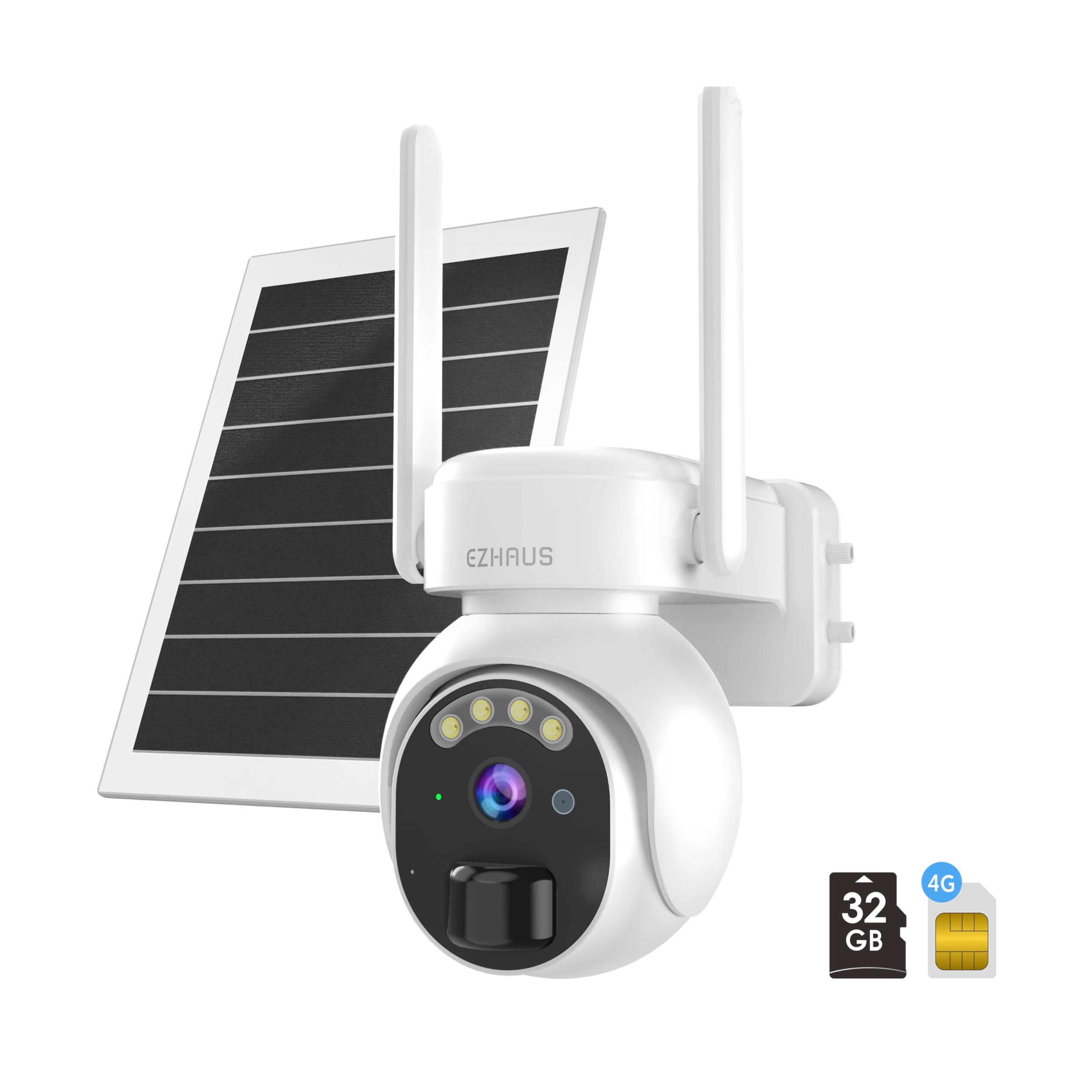 Photo 1 of 2025 4G LTE Cellular Security Camera, No WiFi 360-Day Unlimited Data Solar Security Cameras Wireless Outdoor Built in SIM Card, 360° Live View, 2K Color Night Vision, PIR Motion Sensor, 2 Way Talk