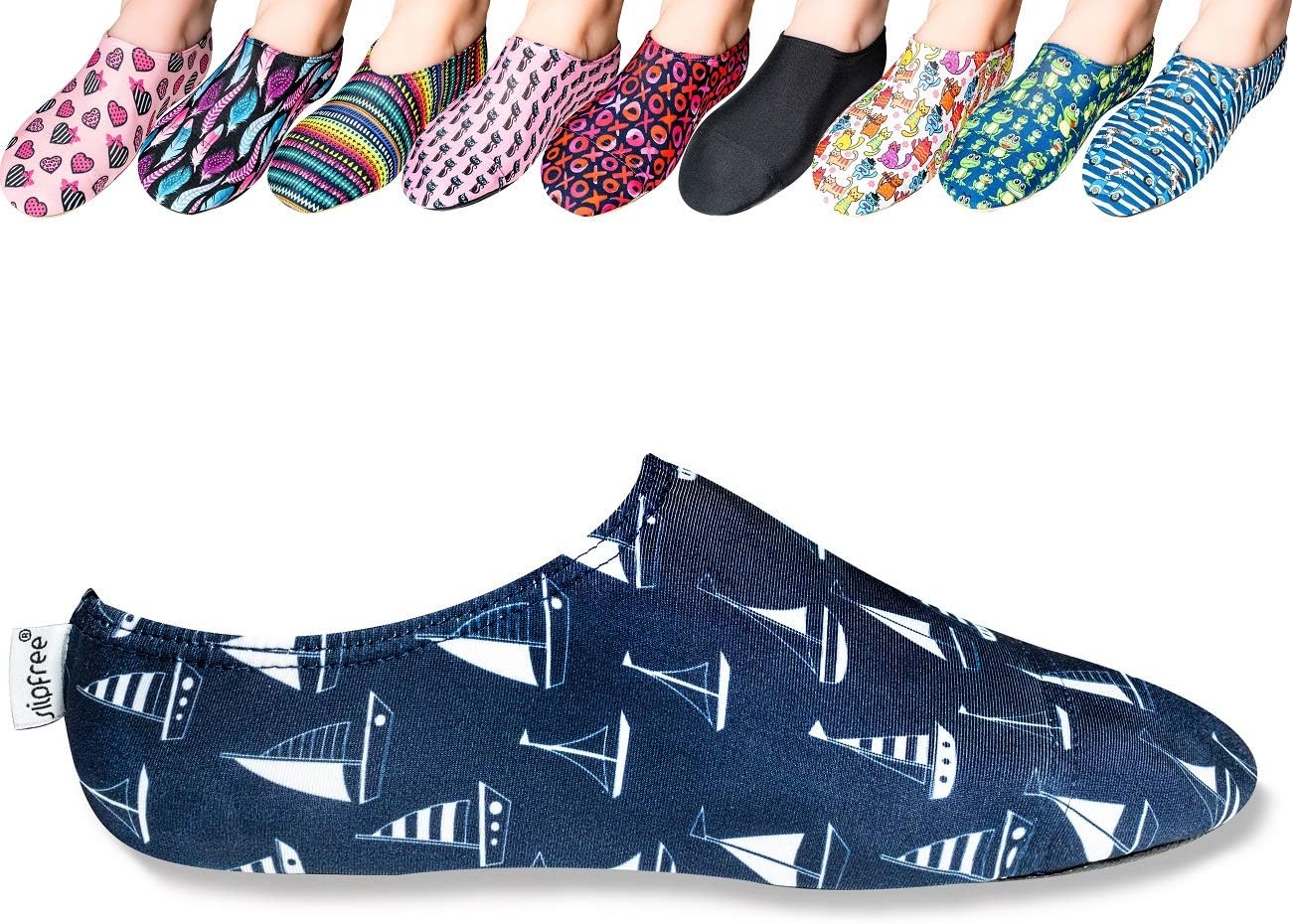 Slipfree Water Shoes - Boys/Girls/Unisex/Solid&Muticolor Models - for Beach, Pool, Home, School, Gym, Boat, Travel