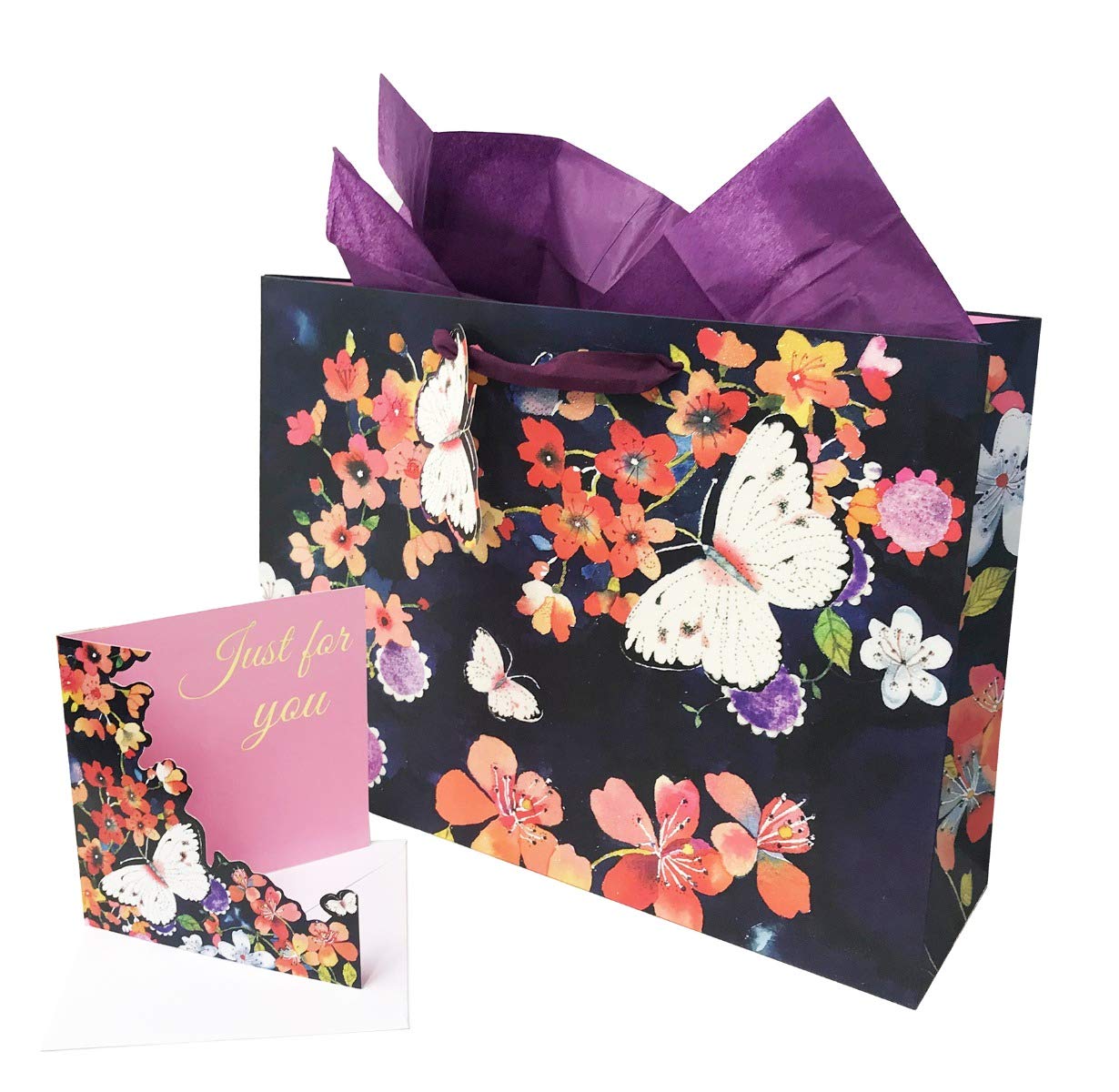 Gift Bag Large Tissue Paper Card Women Her Birthday Ladies Present