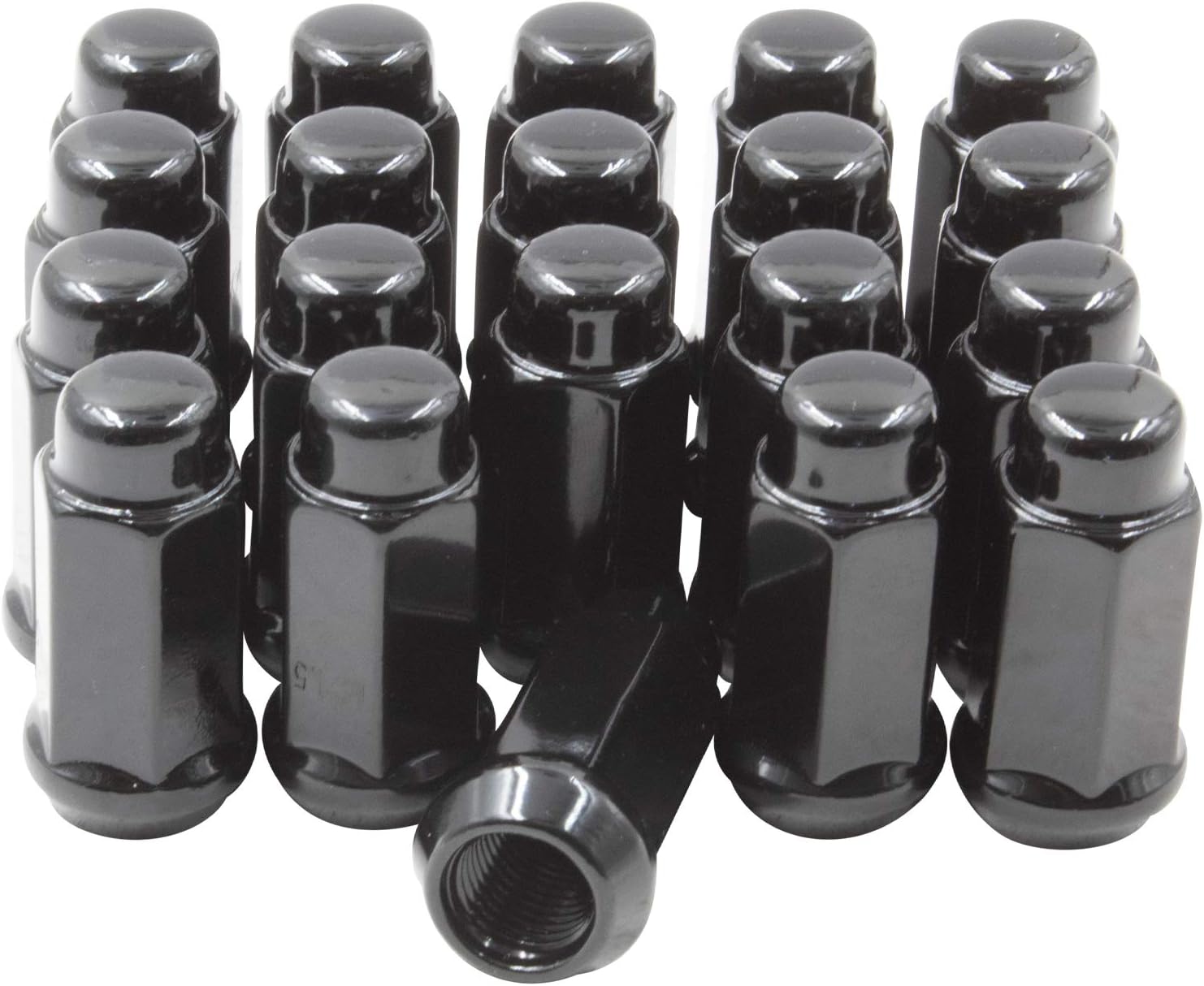 Bulge Acorn M14 X 1.50 Thread 1.90" Long for Trucks 19mm(3/4") Hex 14x1.5 for Aftermarket Wheels. (20 M14x1.50, Black): Automotive
