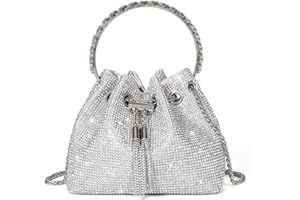 Sweetovo Bling Crystal Rhinestone Purse for Women Sparkly Clutch Handbag Crossbody Bag for Evening Wedding Party Prom
