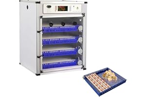YAKUST 276 Eggs Incubator ，Automatic Incubator for Hatching Eggs, with Automatic Egg Turning and Temperature Humidity Control, Poultry Hatching Incubator for Chicken Duck Goose Quail Bird