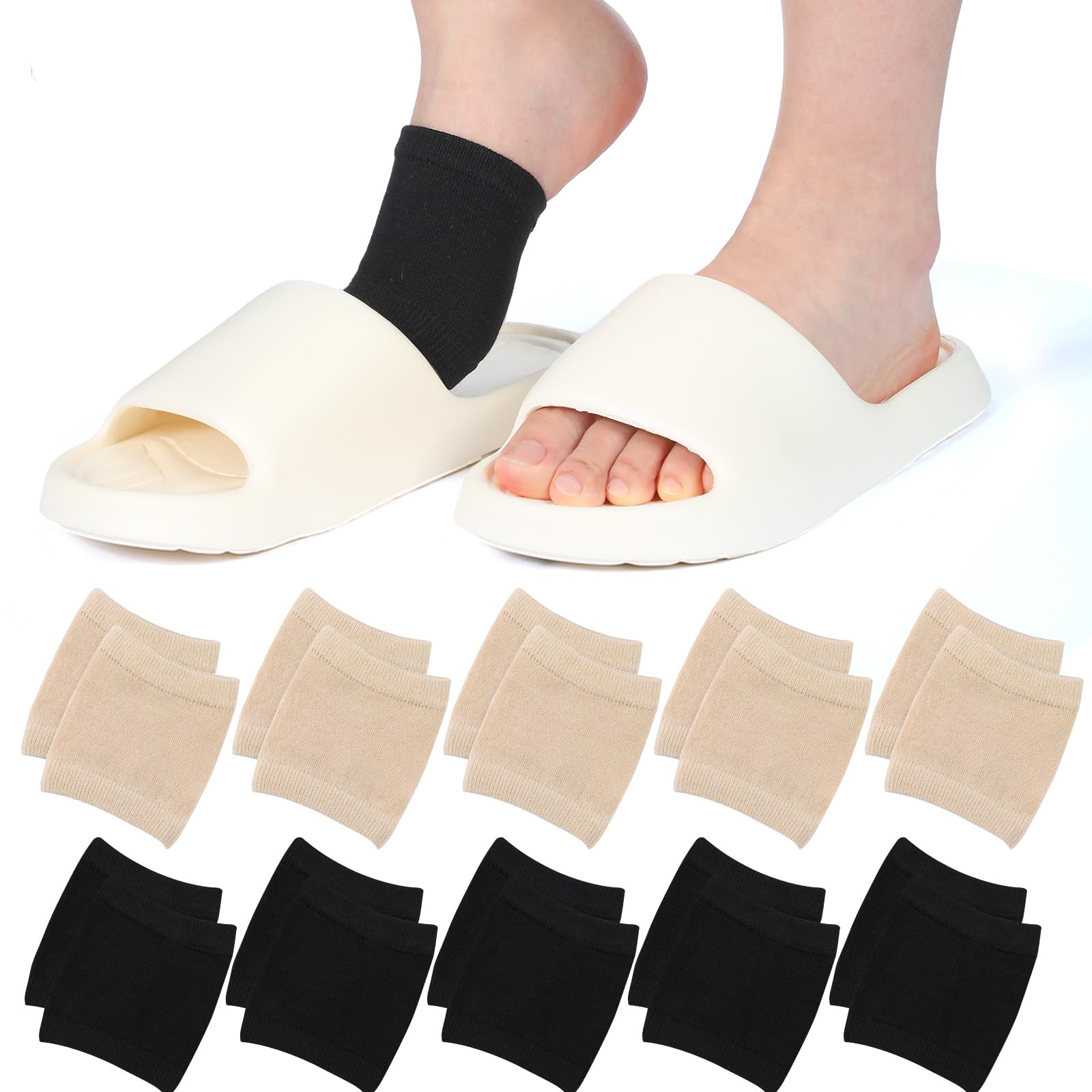 View 1 of ***MISSING PARTS**
Twistover 10 Pairs Women's Slide Sandle Sock Open Toe Slide Sandal Liner Socks Slipper Shoe Foot Protector No Show Toeless Half Socks for Slipper