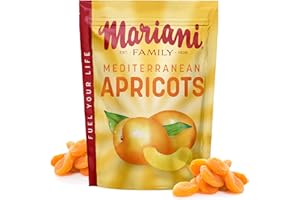 MARIANI PREMIUM Mariani Mediterranean Dried Apricots - 16oz Bulk Value Bag, Dried Fruit, No Sugar Added, Non-GMO, Gluten-Free, Healthy for Snacking & Baking, Soft & Sweet Mediterranean Dry Apricots