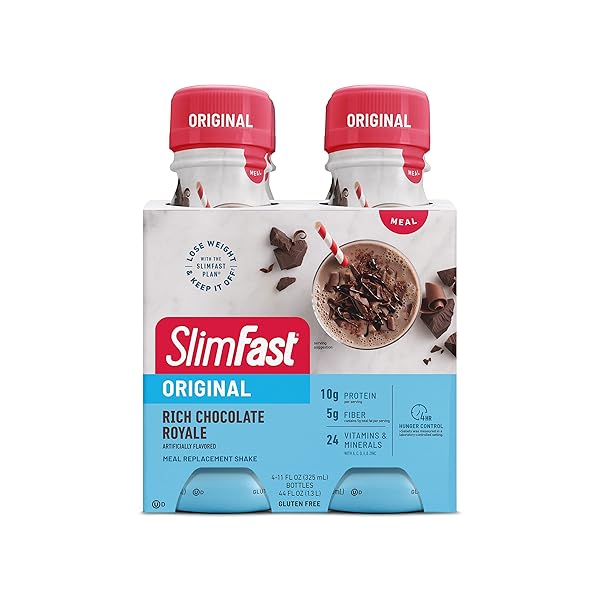 SLIMFAST MEAL REPLACEMENT SHAKE, ORIGINAL RICH CHOCOLATE ROYALE,...