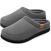VeraCosy Men's Moccasin Slippers Comfy Soft Durable Slip-on Indoor Memory Foam House Shoes