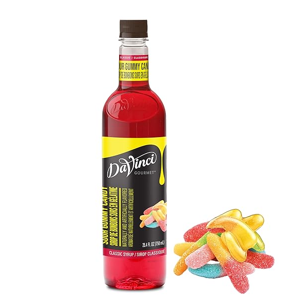 DAVINCI GOURMET SOUR GUMMY SYRUP, 25.4 FLUID OUNCES...
