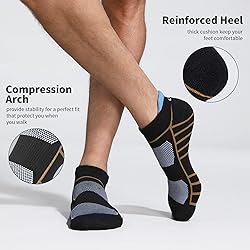 Lapulas Athletic Ankle Socks Low Cut Cushioned