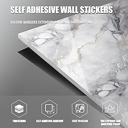 Chejiaye 10pcs Marble Peel and Stick Backsplash