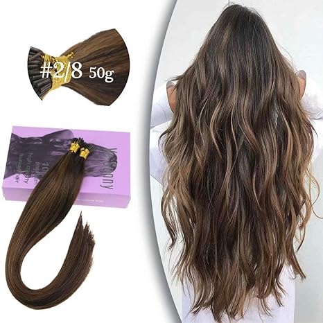 Sunny 18 1g Per Strand 50g Per Package Brown Ombre Hair Extensions