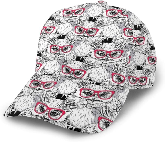 Amazon キャップ 野球帽 フクロウ赤メガネ蝶ネクタイ 帽子 鳥打帽 クラシカル ファッション カジュアル 通気性 人気な プリント おしゃれ Uvカット 日焼け止め スポーツ 自転車 運転 旅行 メンズ レディース 男女 帽 キャップ 通販