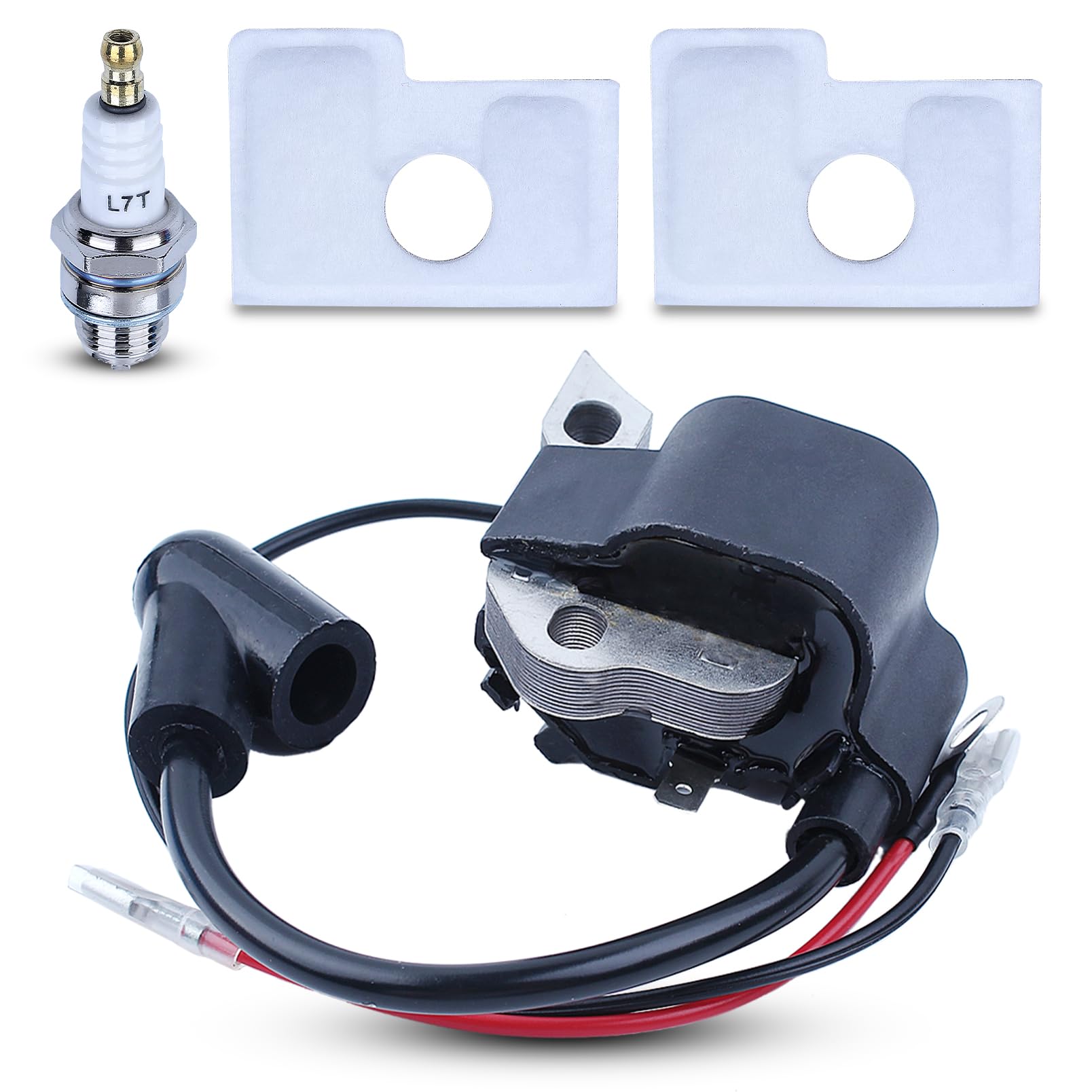 Ignition Coil fit for Stihl MS170 MS180 017 018 MS170C MS180C with Air Filter L7T/BPMR7A Spark Plug Chainsaw Replacement Parts for 1130 400 1302