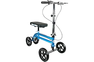 KneeRover Steerable Knee Scooter Walker with Brakes – Metallic Blue