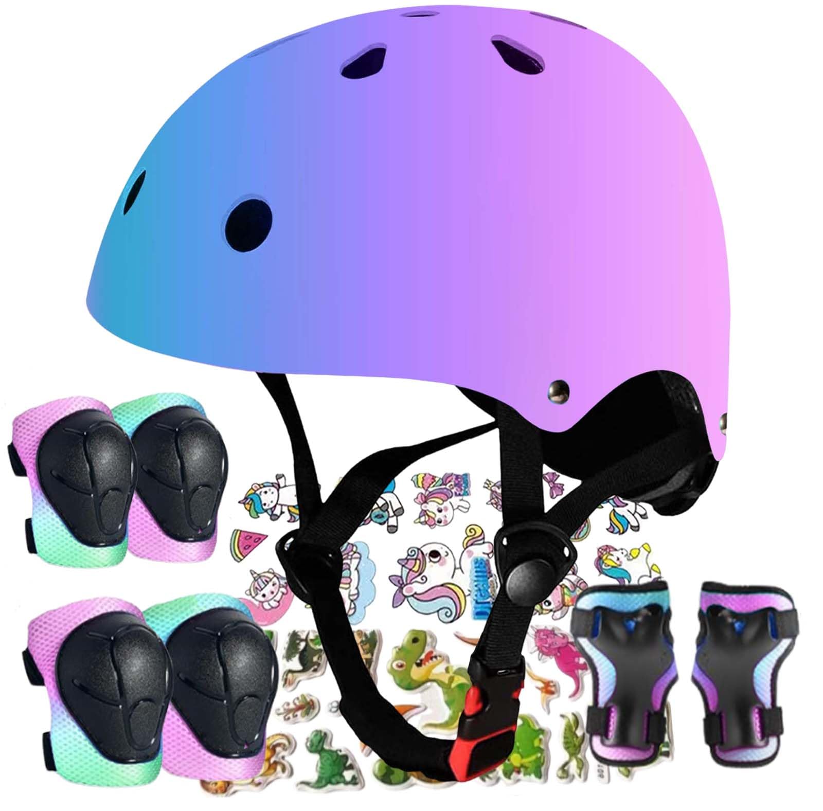 Photo 1 of ***Helmet Only, Missing All Accessories *** Kids Bike Helmet Adjustable Bike Helmet with Knee Pad Elbow Pads Guards, Toddler Helmets for 3-5-8-14+Riding Scooter Inline skatings Skateboard Helmet