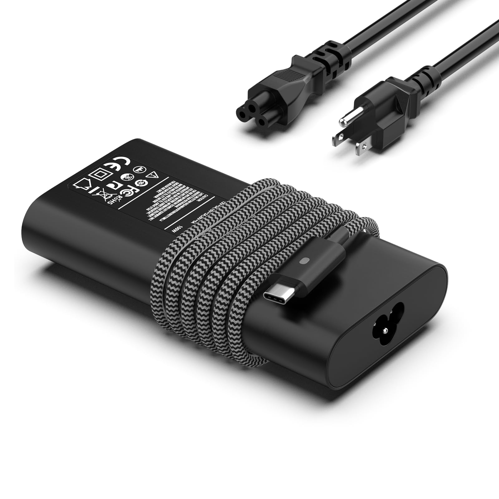 Photo 1 of 100W USB C Type C Laptop Charger Replacement Compatible with Dell Latitude 5340 5540 7340 7440 7640 9420 9440; Compatible with Dell Precision 3480 3580 3581 5480 5680 Adapter Power Supply Cord